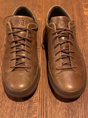 Camper Brown Leather Casual Sneakers Mens EU 43 US 10 Chasis Sport